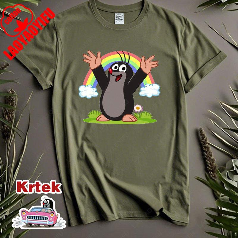BenberFashion Vrouwen Mannen Dieren Schattige T-shirts Krtek De Mol Nostalgie Katoenen Kleding Mode Korte Mouw Ronde Hals T-shirts Shirt Klassieke Tops XL