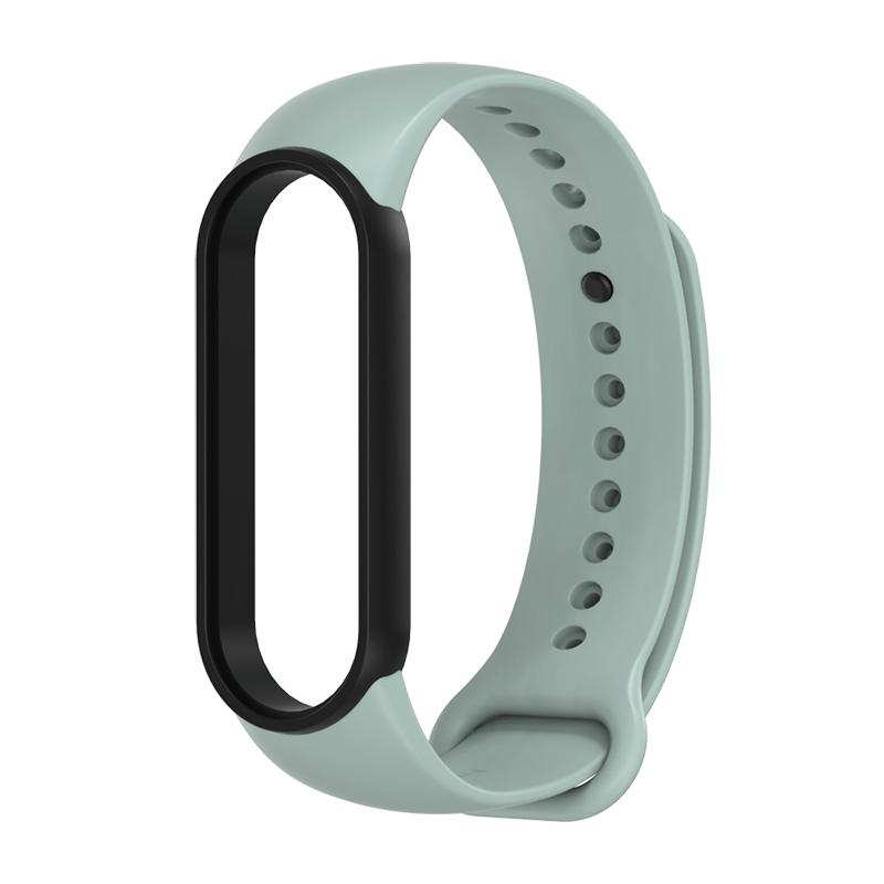 Mijobs Sport Strap for Mi Band 7 6 5 Silicone Wrist Bracelet Dual Colors Strap Wristband Smart Band For Xiaomi Miband 7 6 5