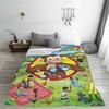 Curious George Monkey Cartoon Blankets Flannel All Season TV Series Breathable Ultra-Soft Throw Blankets for Sofa Office Quilt