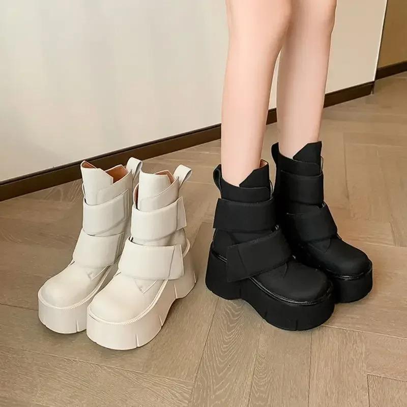 Women's Boots Fashion Platform Boots 2026 Autumn Winter New Style Womens Boot Height Increasing Ankle Boots Botas Invierno Mujer