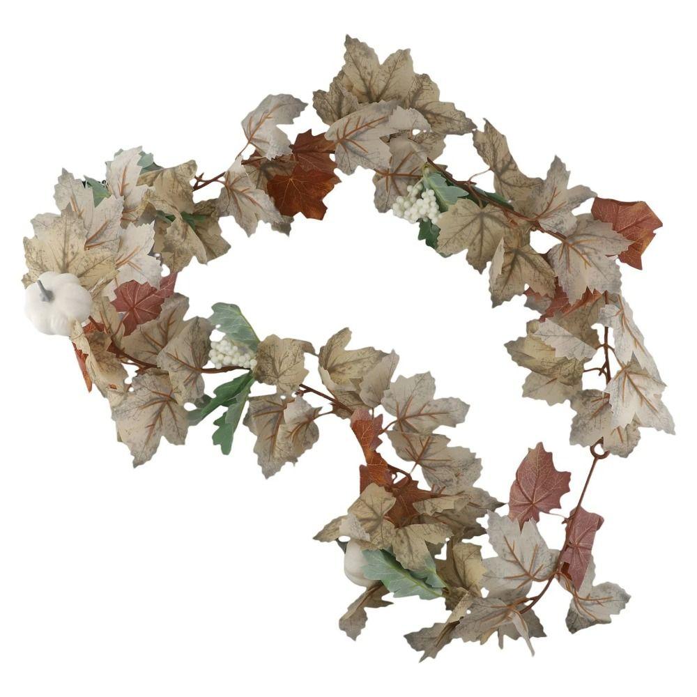 Artificial Flowers Artificial Maple Leaf Vine Garland Hanging Plants Thanksgiving Decorations
