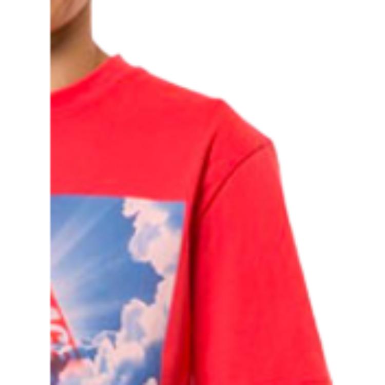Palace Creative Print Crew Neck Short Sleeve T-Shirt Men Tops Red P16TS137