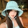 Summer Japanese Stripe Fisherman Bucket Hat for Women - Sun Protection, Versatile, Large Fit for Slimming Effect