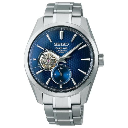

PRESAGE SEIKO Men s Automatic Watch, Prestige Line SARJ003, Sharp Edged Series, Open Heart, Exclusive to Core Shops