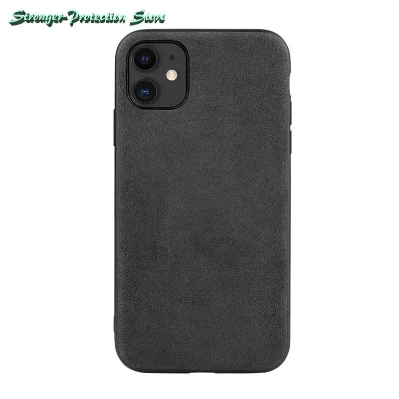 

Італійський чохол з алькантари для iPhone 15 Pro Max 14 13 12 11 Xs Max Розкішний бізнес-чохол для телефону iPhone 16 Pro Max чохол Xs Xr For iPhone 15 темно-сірий