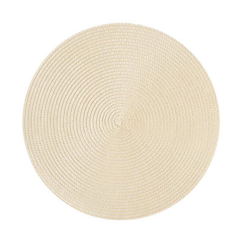 Round Woven Placemats Dining Table Mat Non-Slip Napkin Disc Bowl Pads 18/38cm for Kitchen Tables Cup Coasters Decor Braided Gift