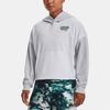 Under Armour Color Block Letter Print Hoodie Women Hoodies White 1374529-100