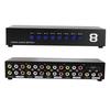 FRCOLOR Composite Video 8 RCA Manual AV Security Low Easy for Store Conference Black Switcher, Inputs/1 Output, 8-Port Switcher, Video/Audio Selector,