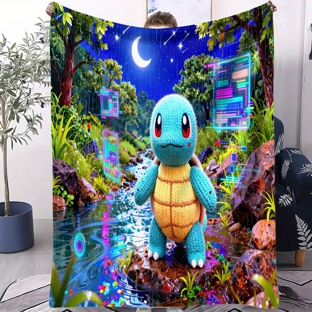 Viral Pokemon Cute Cartoon Sci Fi Fluffy Small Cover Blanket Thin Sofa Throw For Kids Adults Camping Picnic Modern Fashion Gift