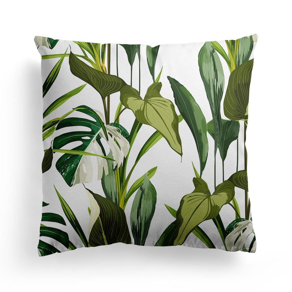 Floral Print Pillowcase, Home Peach Skin Velvet Material Sofa, Car Office Bedside Pillow and Cushion Cover