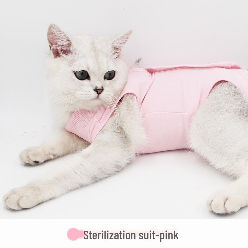 

Дышащий костюм для восстановления кошек: Эластичная, стерилизационная и отлучающая одежда против вылизывания для кошек M (Chest: 34-40cm, 4-8 jin)