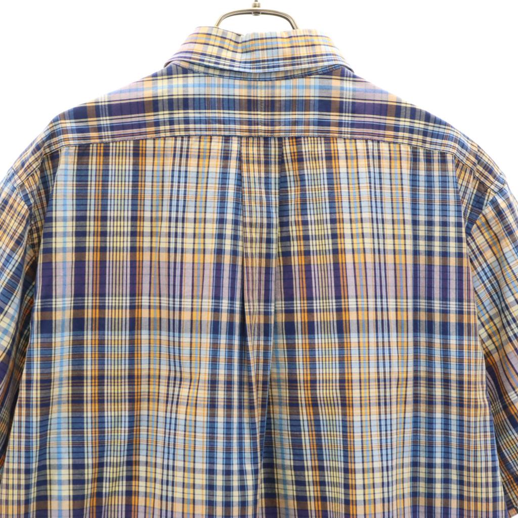 CHAPS check Short sleeve Button down shirt LL Blue Men's Used