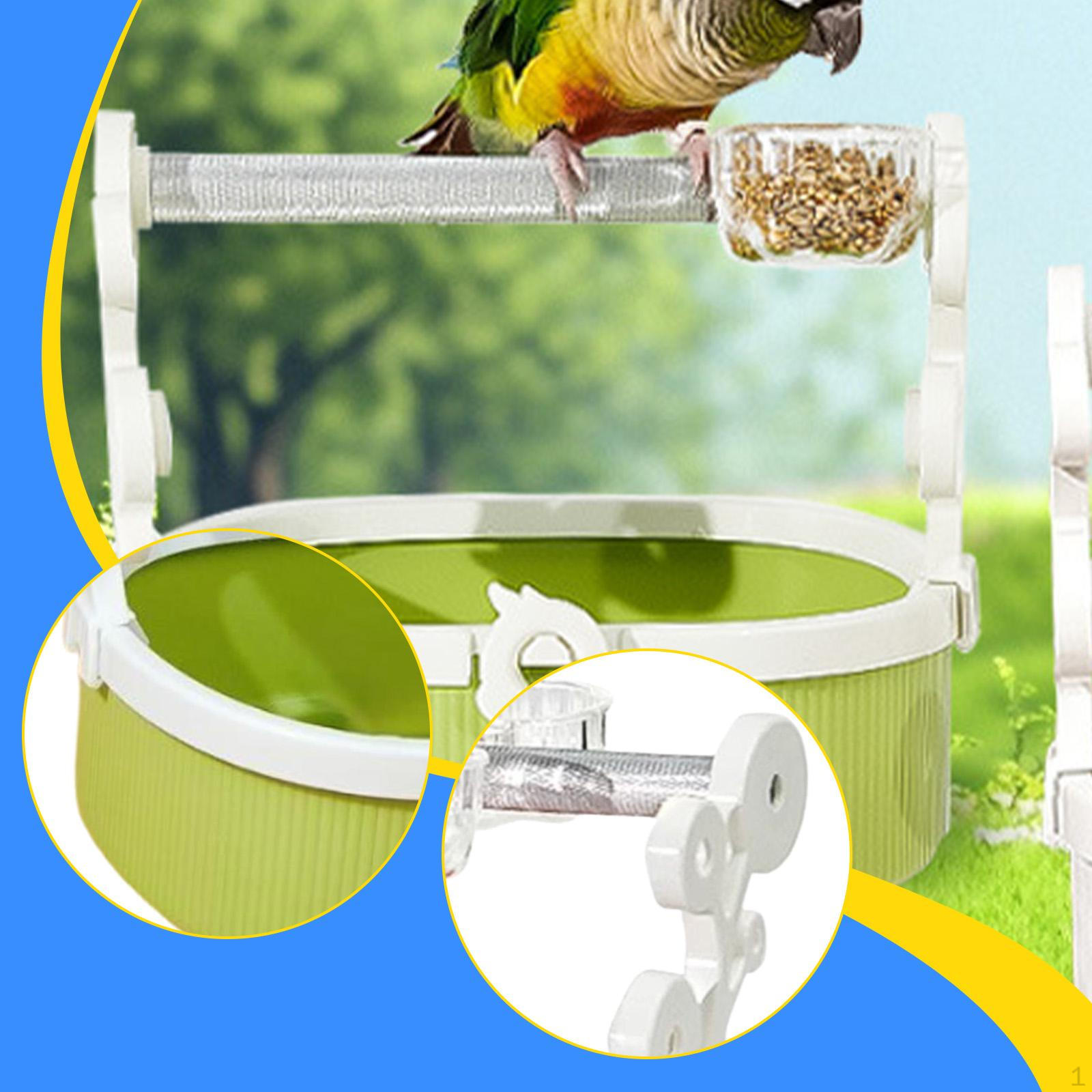 

Bird Gym Stand for Parrots with Activity Cups And Play Areas зелёный