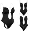 Tight Fitting One-piece Bodysuits Shapewear Deep V Backless Abdominal Compression Invisible Shoulder Strap Bra Women's Body Clothes