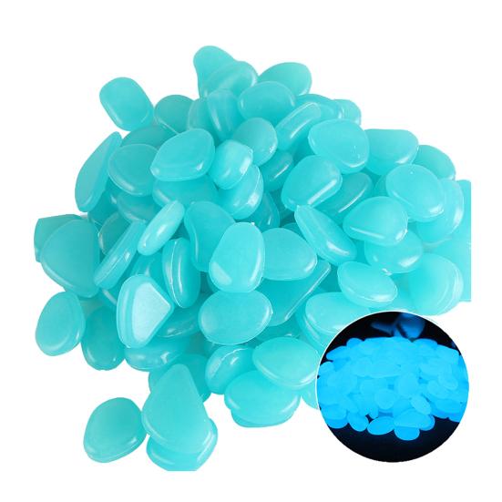 Piedras de Jardín Luminiscentes, Guías Nocturnas de 1 cm de Rocas Luminosas, Piedras Decorativas para Acuario, Piedras Resinosas Brillantes para Paisajismo Exterior y Caminos