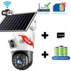 Outdoor Waterproof 4G/WIFI Solar Security CCTV, HD Night Vision Dual Cameras with PIR Human Detection