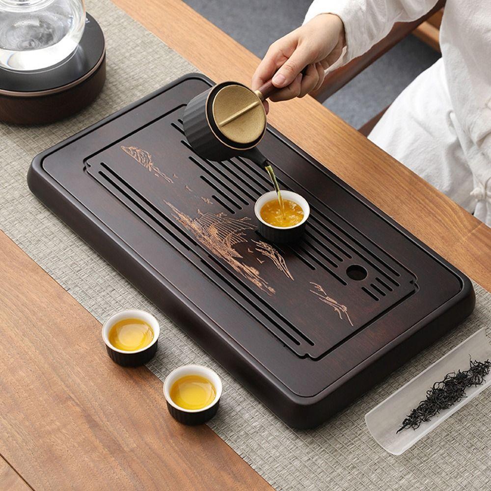 Bambusový čajový podnos Přenosná čajová souprava Kung Fu Domácí čajový stolek