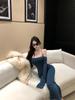 2025 Winter Off-Shoulder Two-Tone Dress: Slimming, Sexy, Elegant & Backless with Inner Camisole for Women