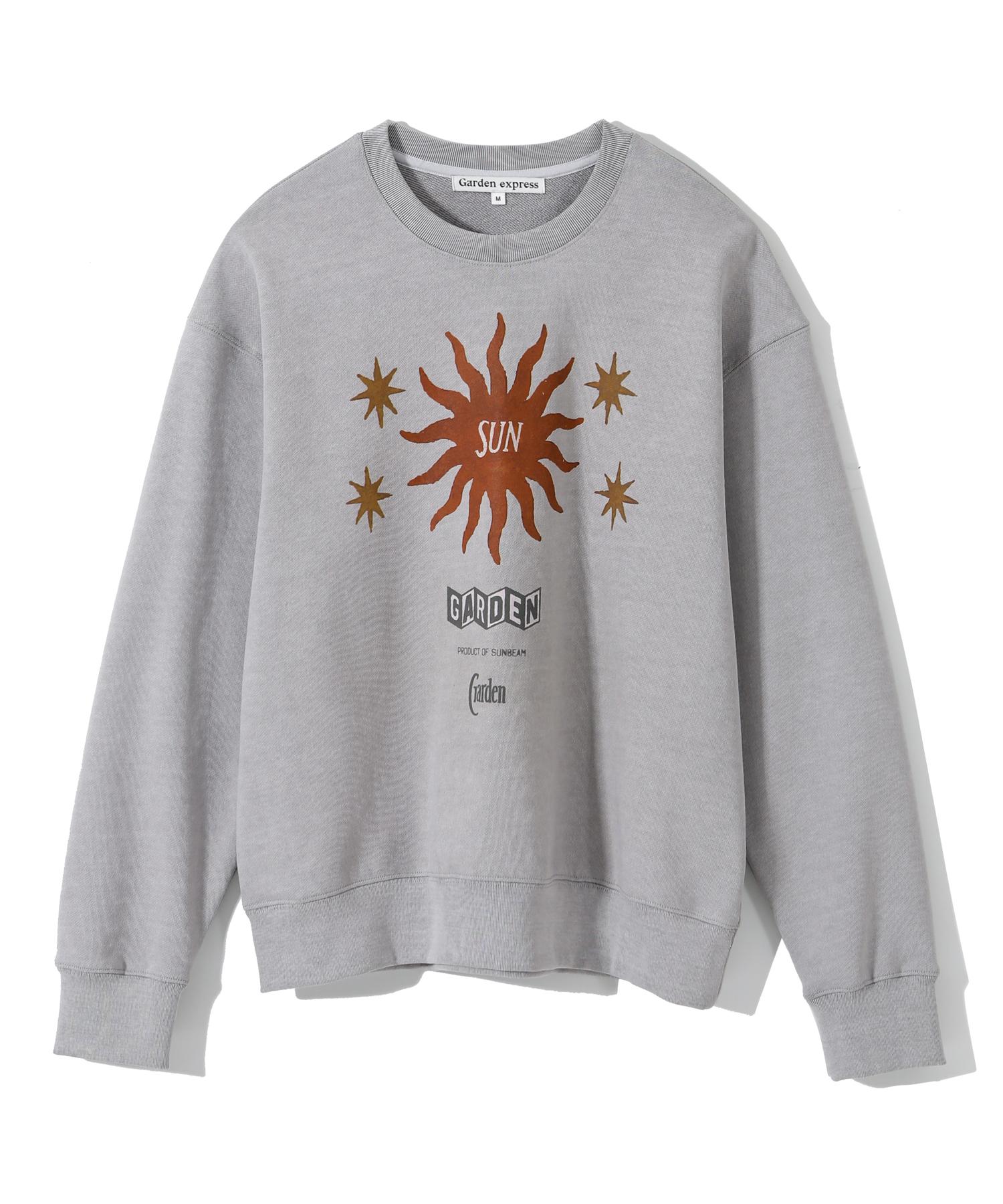 Свитшот с винтажным принтом Garden Express (серый) Grey/L