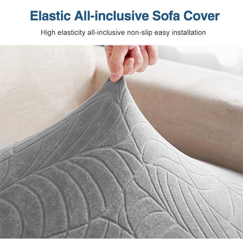 1/2/3/4 Seater Waterproof Jacquard Fabric Sofa Seat Cushion Cover Velvet Anti-Slip Furniture Protector Pet Kids Stretch Washable Sofa Cover