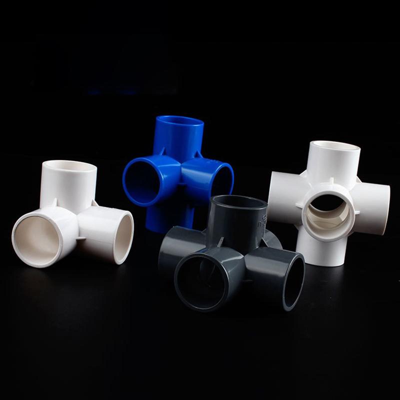 Heavy Duty PVC Pipe Coupler 20/25/32/40/50mm 3/4/5/6 Way 3D Connectors for Agricultural Irrigation DIY Pipe Rack Plumbing Repairs