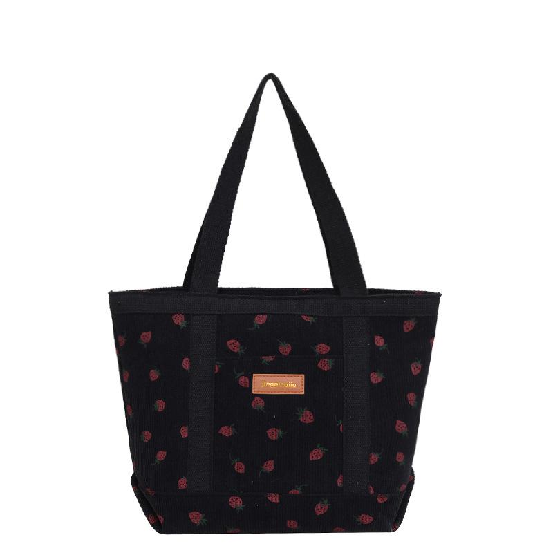 

Полосатая двухслойная сумка через плечо из пеноматериала, новинка начала осени 2024 года, модная вместительная сумка в студенческом стиле для поездок на работу чёрный