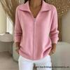 Autumn/Winter 2026 Women's Zipper Knit Cardigan - European & American Casual Fashion