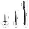 3Pcs/set Stainless steel eyebrow trimmers eyebrow knife beauty tool eyebrow clipper with eyebrow comb makeup tool