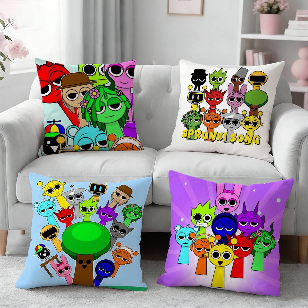 Game SSprunki fun Pillow Case Cushion Cover Throw Pillow Case For Car Sofa