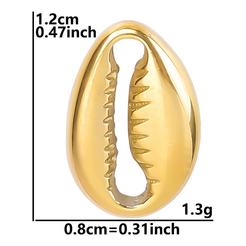 6pcs Real Gold Plated Ocean Animal Turtle Shell Conch Starfish Diy Charms For Jewelry Making Bulk Stainless Steel Charm Pendant
