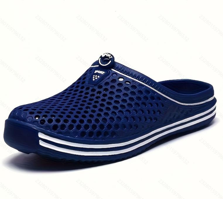 Summer Couple Breathable Half Slippers Men Outdoor Baotou Hole Sandals Beach Flip-flops Men's Casual Flip-flops Platform Sandals