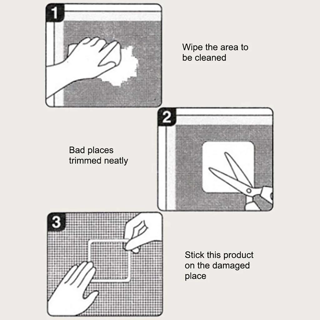 5pcs-Window Screen Repair Patches - Strong Adhesive for Pet Mesh Screen Door Repairs