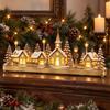 Lighted Christmas Village Mini Christmas Figurine Lighted Christmas House  Home Decor