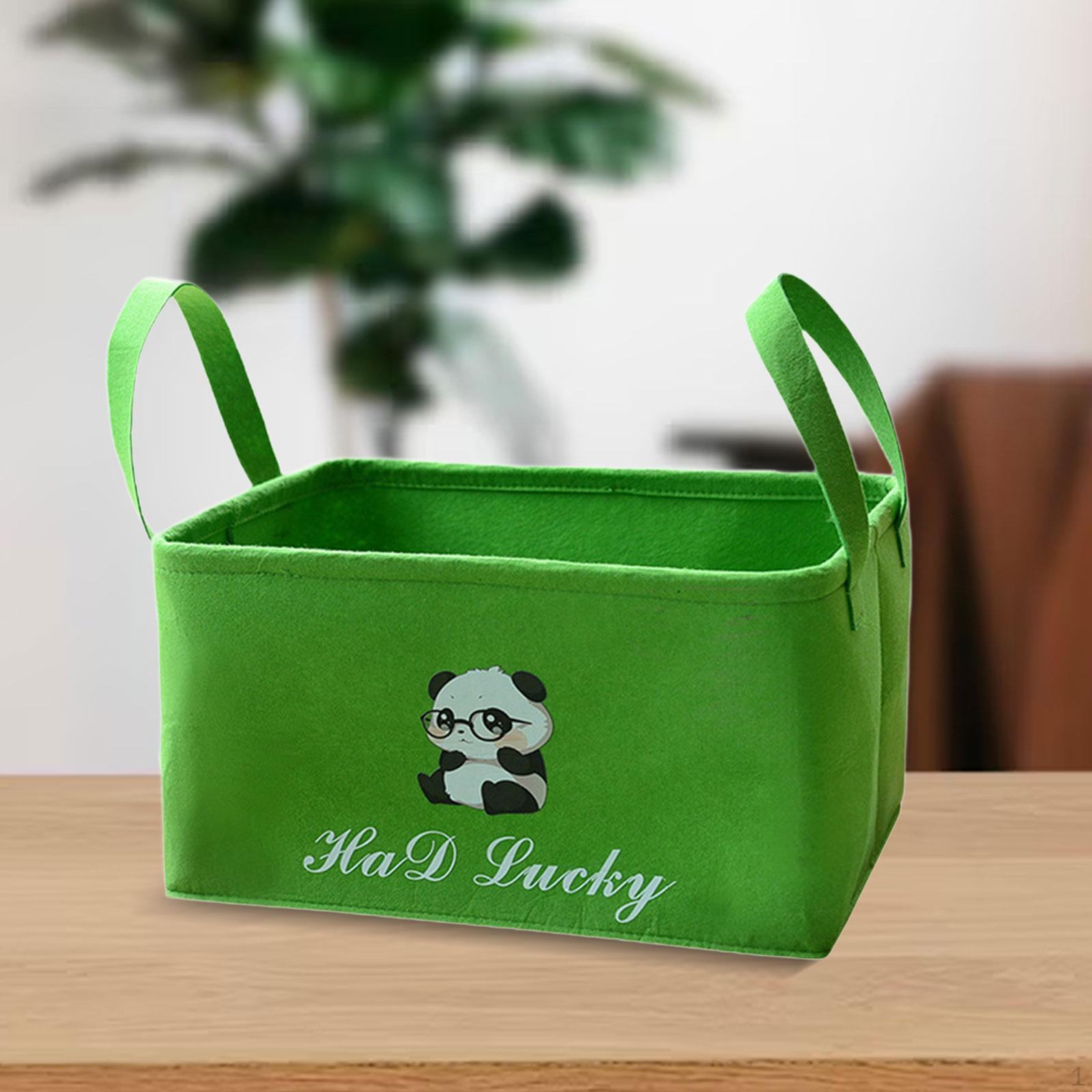 Коробка-органайзер для игрушек для собак органайзер для лакомств с ручками прямоугольная фетровая корзина для хранения зелёный 739₽