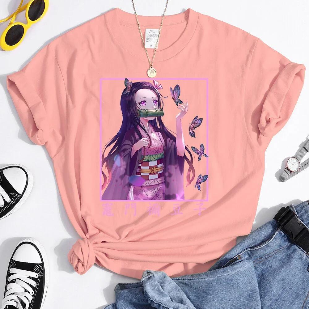 Verão Nova Estampa Popular Mulher Personalidade Camiseta Camiseta Anime