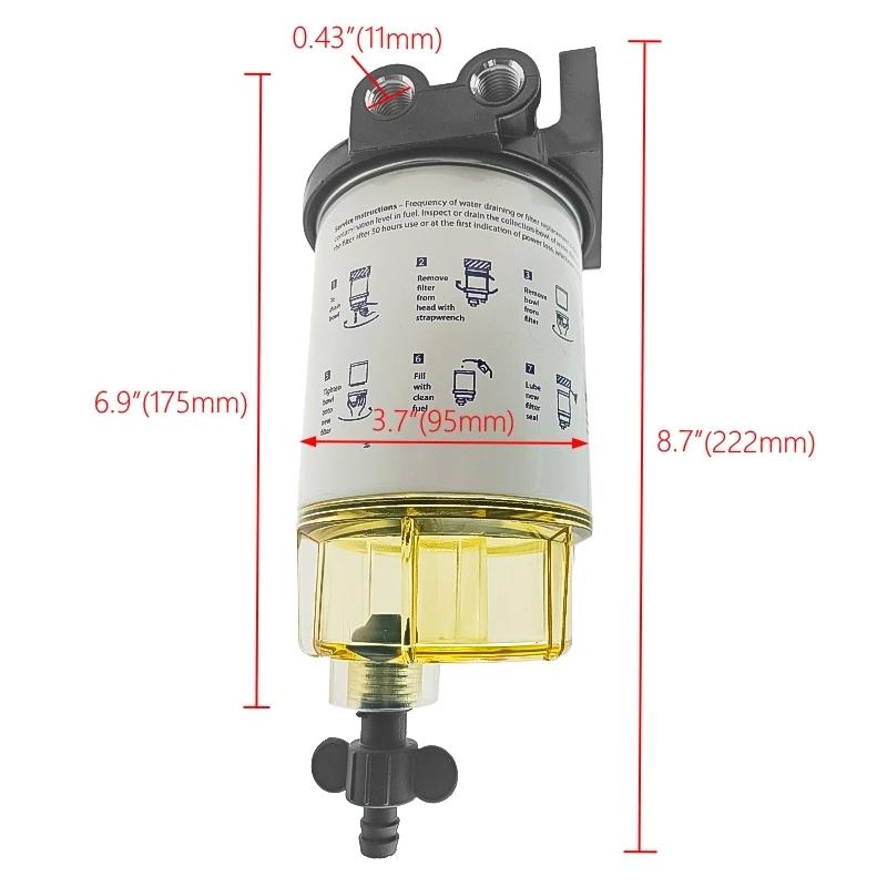 S3213 Fuel Filter Water Separator Assembly Outboard For Mercury Yamaha Racor Sierra Quicksilver Boat Engine 10 Micron Kit