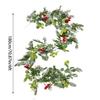 Christmas Decoration Xmas Garland Artificial Berries Garland Holiday Xmas Cabinet Table Artificial Leaf Decor Wreath
