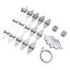 16 18x7 Garagentor-Beschlagset Garagentor-Scharnier Nylonrolle Obere Winkel mit 2650mm Kabel