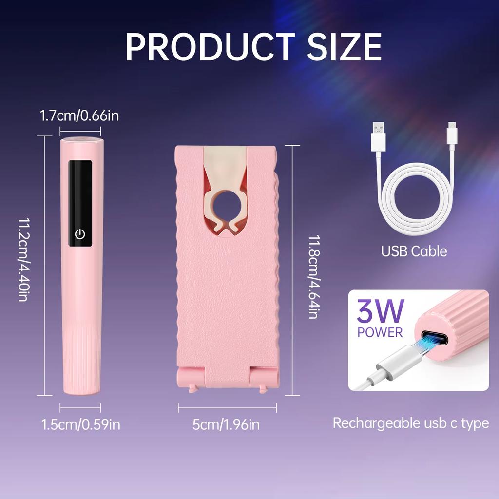 Nail UV LED Dryer Touch Lamp Rechargeable Timerable Flashlight UV Light Drying Nails Gel Polish Lamps Quick Drying Cure Tools