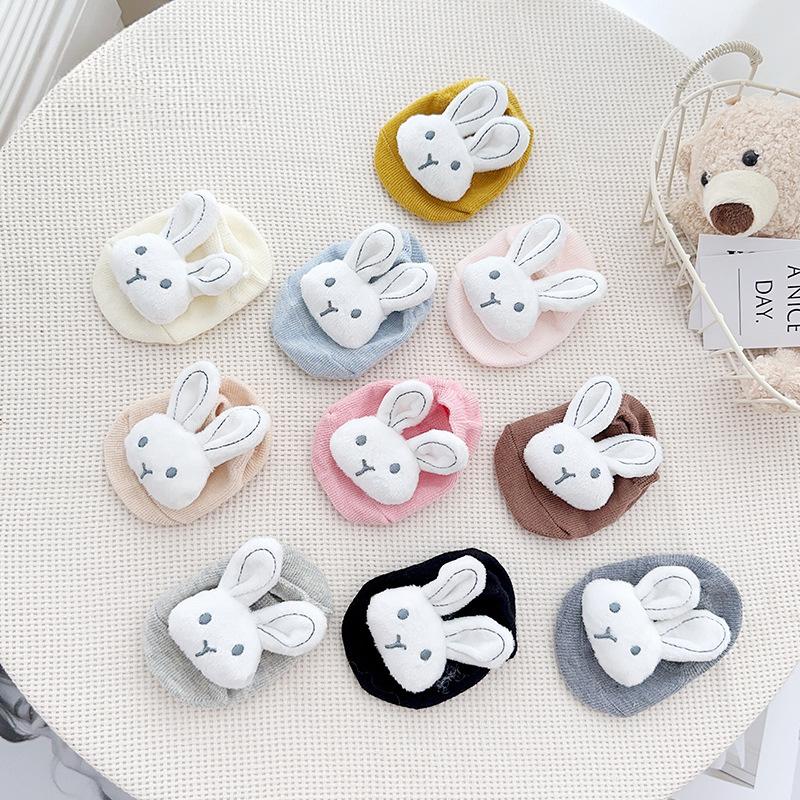 0-2 Jahre Babysocken Frühling Sommer Hase Süß Niedlich Blume Neugeborene Babys Rosa Socke Kleinkinder Baumwolle Rosa Bodensocken für Kinder