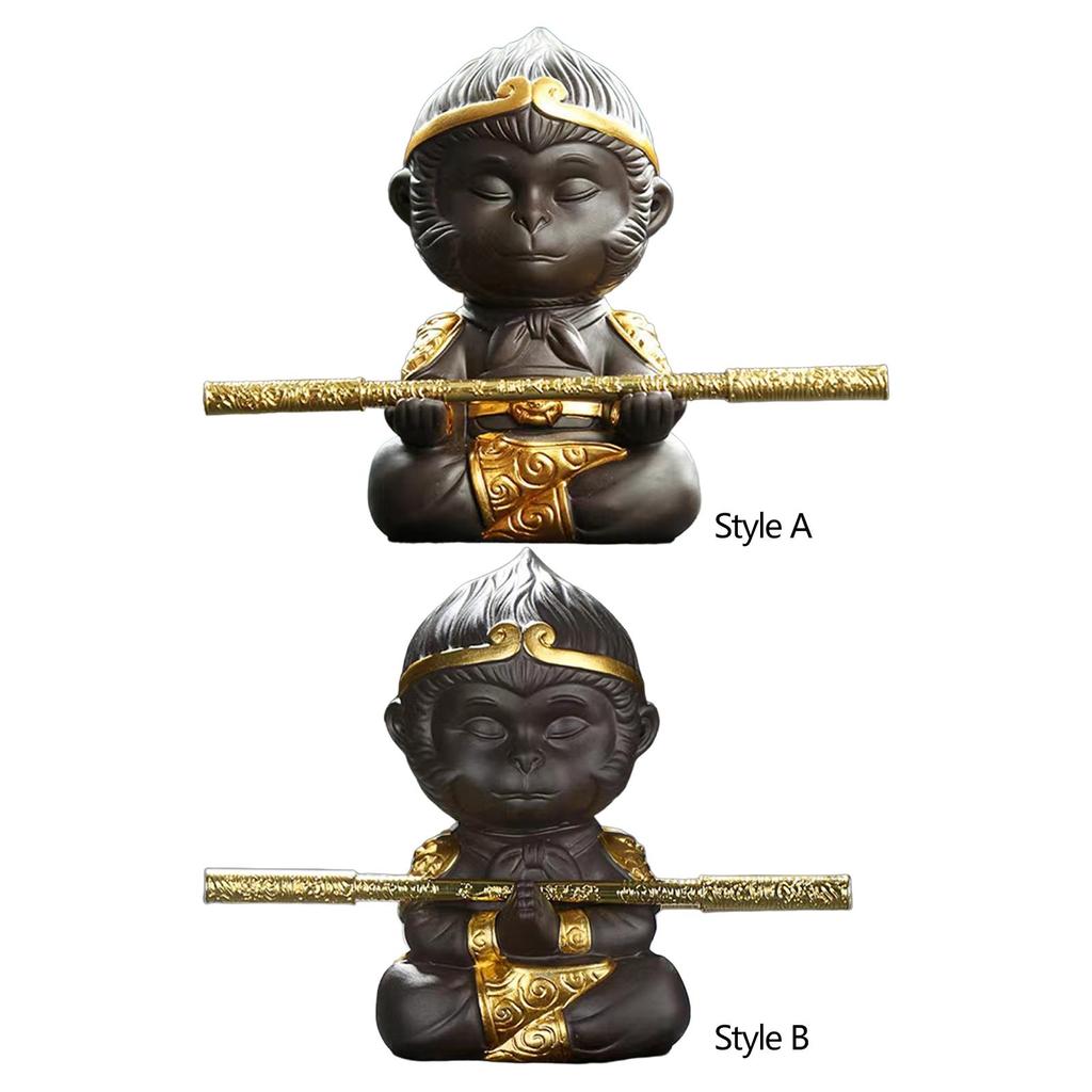 Figurine Tea Pet Sculpture Small Ornament Statue for Table Office Home Tea Room Decor