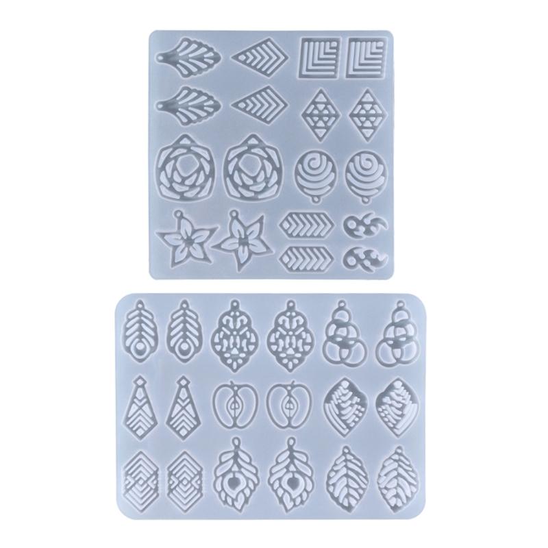 Leaves-shaped Earring Combination Earring Mold Epoxy Resin Jewelry Mold Resin Casting Pendant Mold Suitable