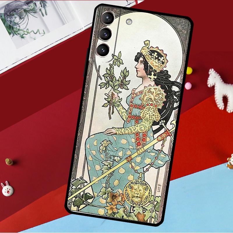 

Alphonse Mucha Art Case For Samsung Galaxy S23 S22 S21 Ultra S20 FE S9 S10 Note 10 Plus Note 20 Ultra Cover Galaxy S22