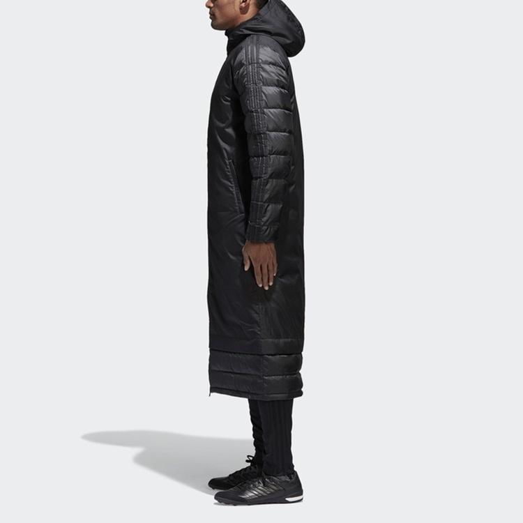 adidas Long Hooded Down Jacket 'Black' Men's BQ6590