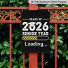 2D Flat, 1pc "Class of 2026 Senior Year Loading" Aluminium Sign - 8"x12" Yellow & Black Progress Bar Graduation Decor, Perfect for 2026 Senior Gifts