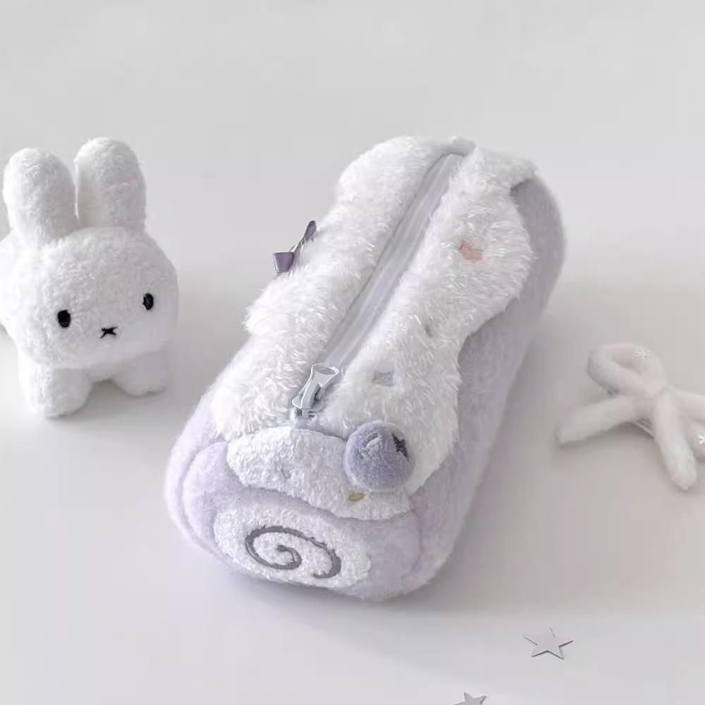 Plush Pencil Case With Large Capacity For Students And Kids