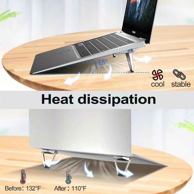 Foldable Laptop Stand Mini Invisible Computer Keyboard Holder Portable Anti-Slip Cooling Folding Stand