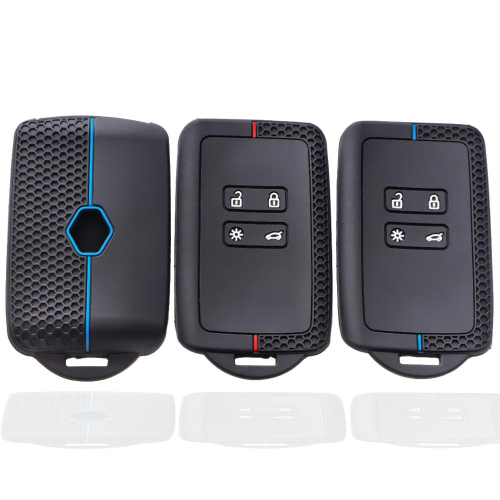 Silicone Auto Key Fob Cover Case Fit For Dacia Duster Logan 3 Jogger Sandero Fit For Renault Clio 5 Megane 4 Zoe Kadjar Captur Arkana Koleos