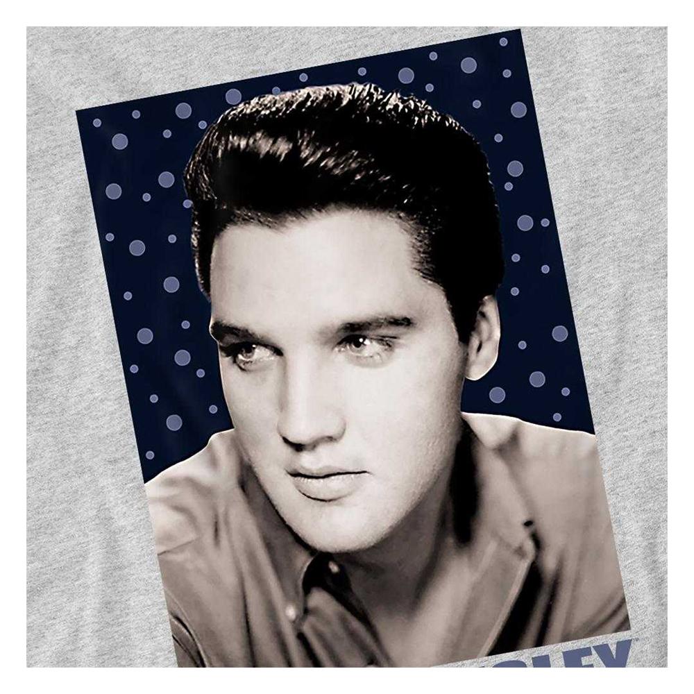 Elvis Presley Unisex Adult Blue Sparkle T-Shirt