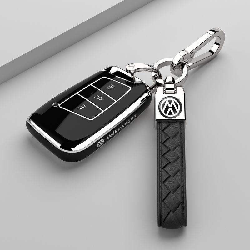 opq1 Soft TPU Car Key Case Cover Holder Shell Bag For VW Volkswagen Passat B8 Tiguan Magotan Protector Keychain Keychain Accessories